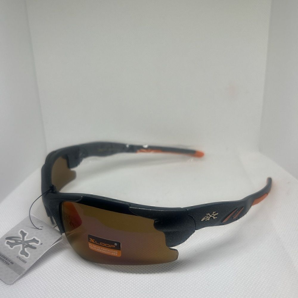 X-Loop Wrap Semi-Rimless Mens Shades Sunglasses